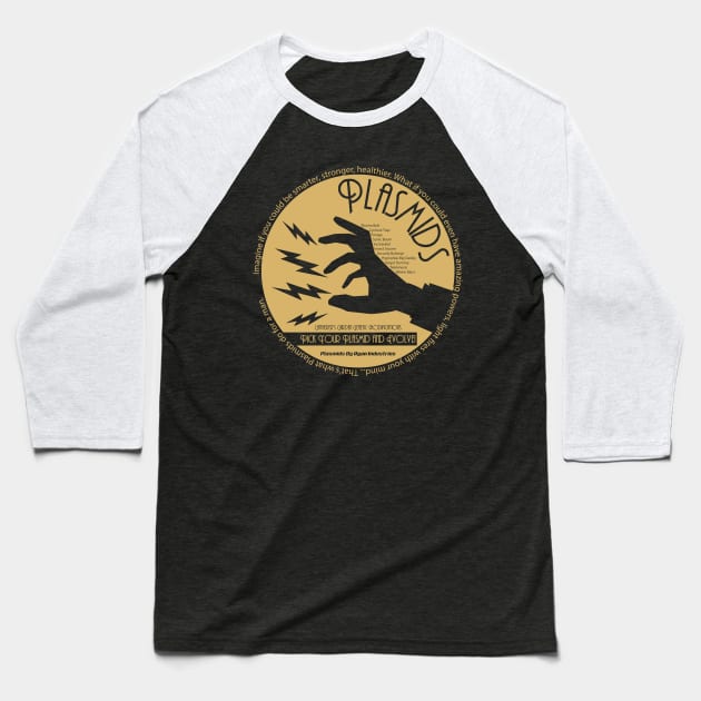 Bioshock Plasmids Baseball T-Shirt by KerzoArt
